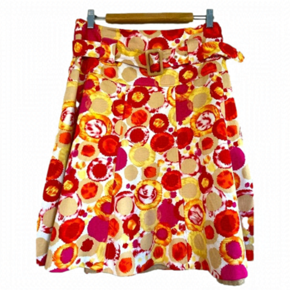 𝅺camille la vie colourful print A-line skirt. Size 8